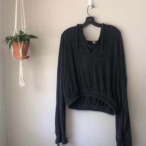 🔹Hooded crop sweatshirt🔹